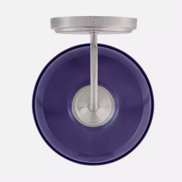 Hampton Bay Vanity Light with Blue Shades - Elmcroft Light Brushed Nickel - Picture 5 of 12